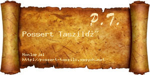 Possert Tasziló névjegykártya